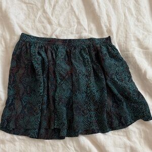 Python green emerald mini skirt
